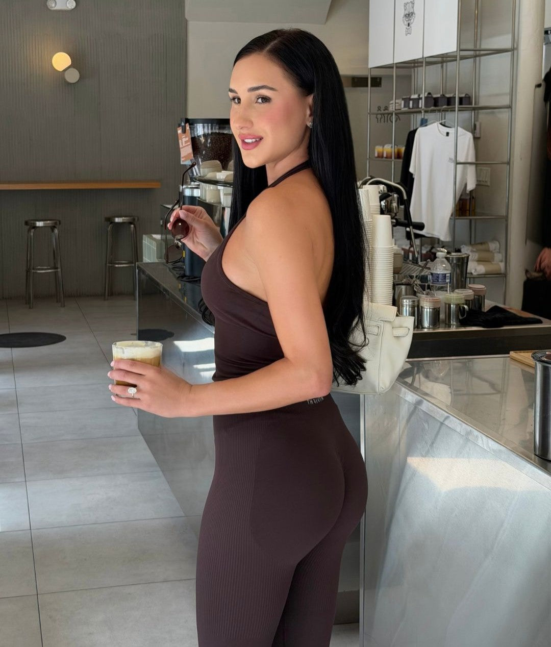 Black Gym Jumpsuit | Women's Halterneck All In One | Thrivin Black Gym Jumpsuit | Women's Halterneck All In One | Thrivin