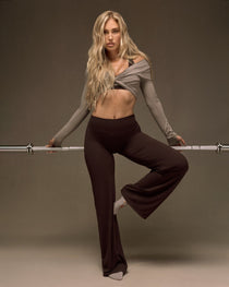 Essence Wide Leg Pants | Coffee