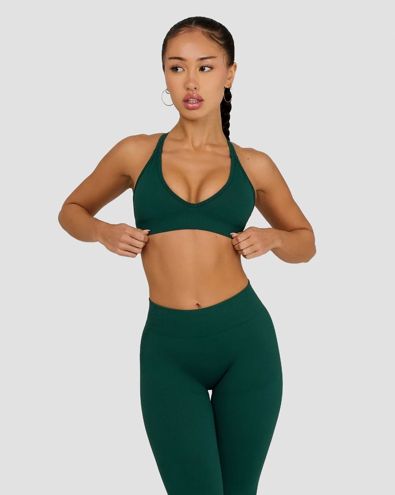 Elevate™ Sculpting Seamless High Apex Bra | Pine Green