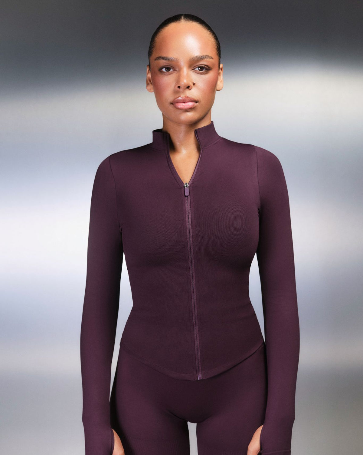 Elevate™ Chaqueta de manga larga de compresión | Ciruela Invernal