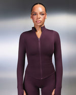 Elevate™ Compression Long Sleeve Jacket | Winter Plum